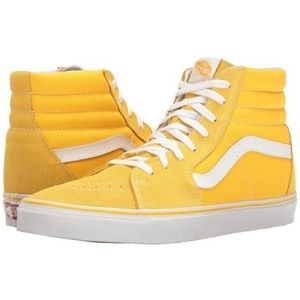 NWT Yellow mustard high top Vans yellow accents